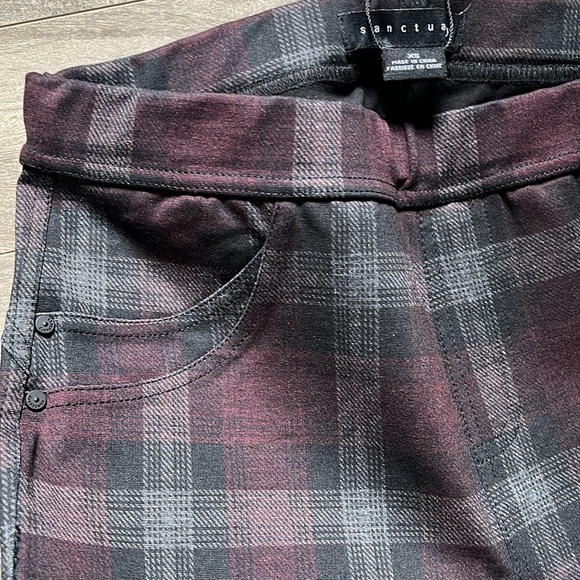 Sanctuary Plaid Skinny Pants size XS - Picture 7 of 12